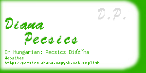 diana pecsics business card